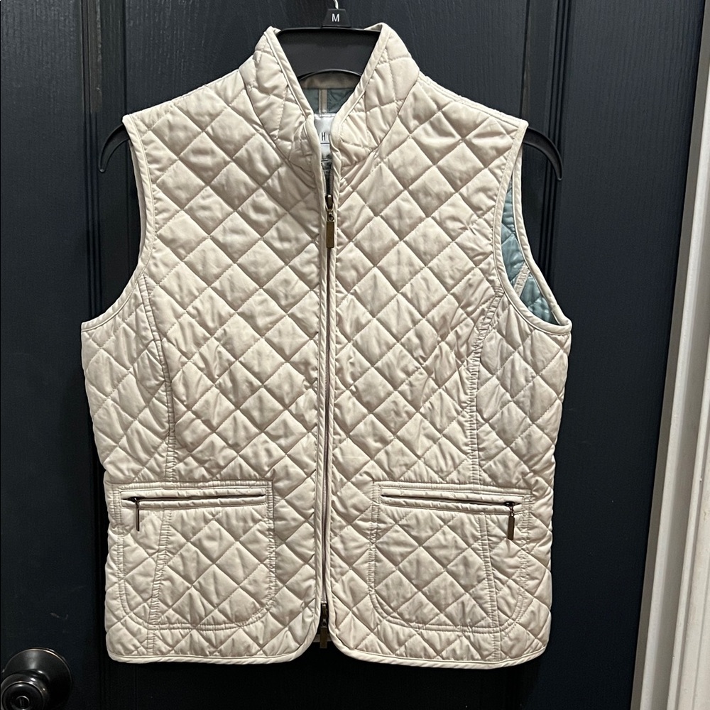 Van Heusen Cream Quilted Vest
